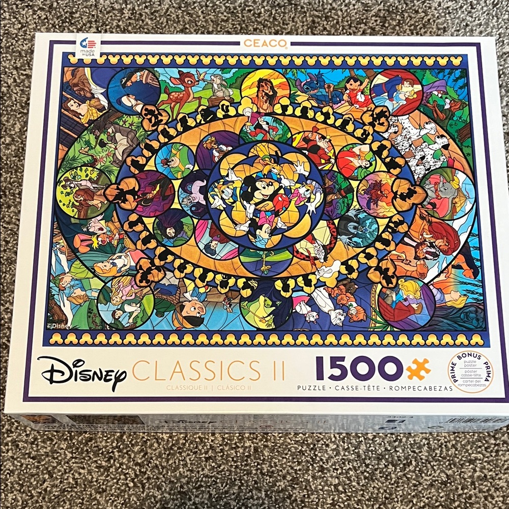BNWT rate Disney Classics II 1500-pc Puzzle with Vibrant Colors
